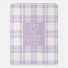 Sigma Kappa XL 60x80 Plaid Sherpa Blanket | Official Sig Kap Merch | Gifts