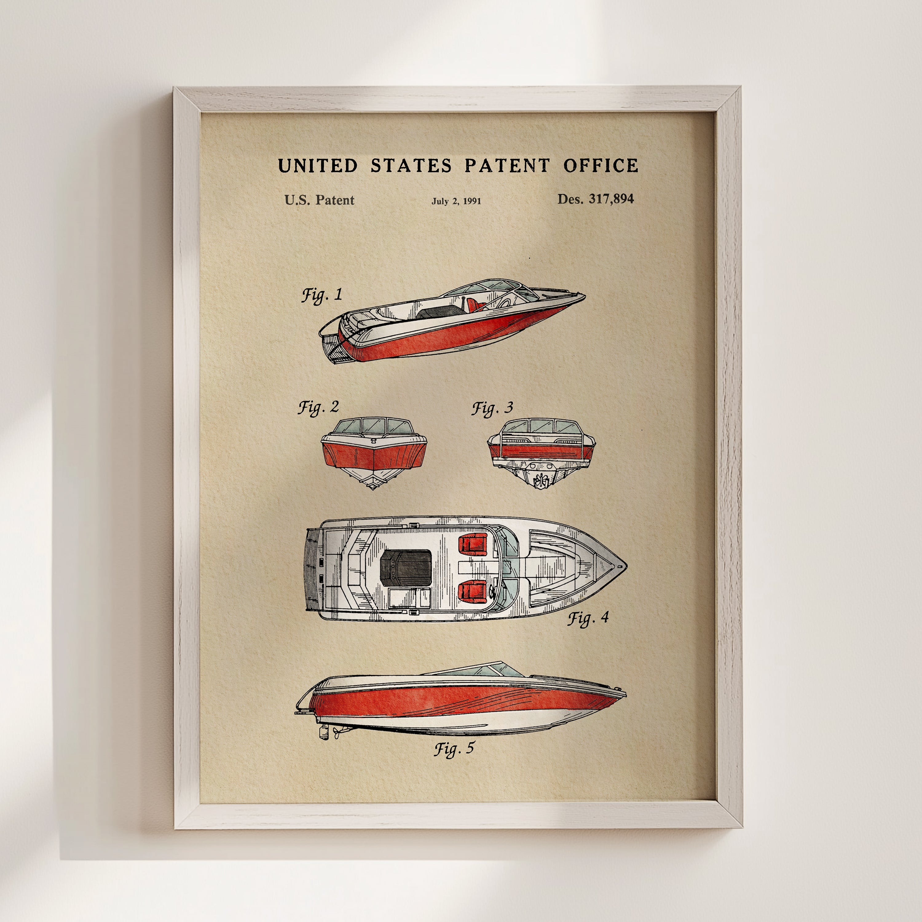 Speedboat US Patent Art Print