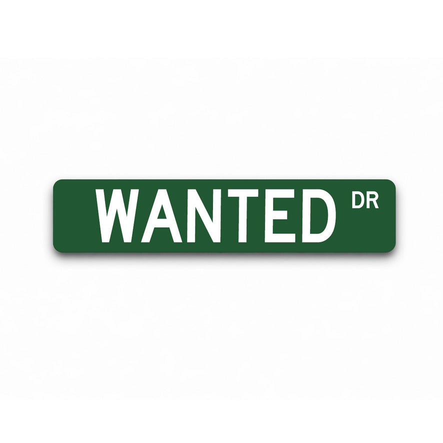Kappa Sigma "WANTED" Metal Street Sign | Fraternity Dorm Decor