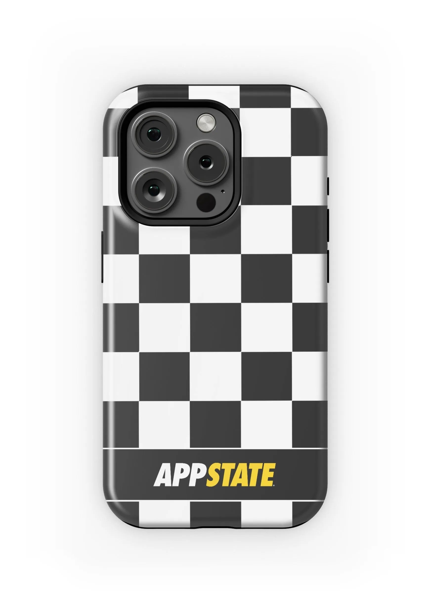 Appalachian State University iPhone 16, 15, 14, 13 Mobile Phone Case - Black Check Matte Mobile Phone Cases