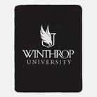 Winthrop Sherpa Blanket - Black Traditional 60"x80" | Official Gifts | Festive Fit Home