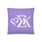 Sigma Kappa Greek Letter Icon Throw Pillow | Sig Kap Gifts