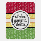 Alpha Gamma Delta XL 60x80 Sherpa Throw Blanket Color Block| AGD Gifts