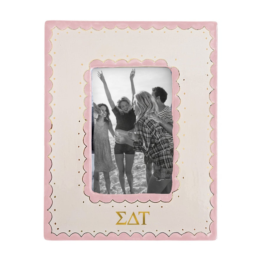 Sigma Delta Tau Scallop Picture Frame | Sig Delt Big Little Gifts
