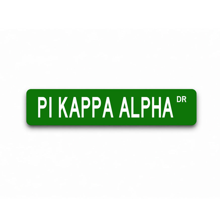 Pi Kappa Alpha Metal Street Sign | PIKE Fraternity Dorm Decor