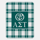 Alpha Sigma Tau Plaid Sherpa Blanket XL 60x80 | Official Merch | Gifts