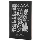 Tri Delta Personalized Leatherette Notebook - Retro Floral