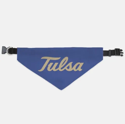 University of Tulsa Collar Pet Bandana - Blue XL Pet Bandanas