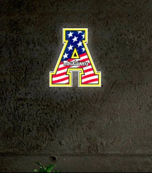 Appalachian State University Hero "A" LED UV Print Neon Sign w/ Dimmer - 20" Neon Signs