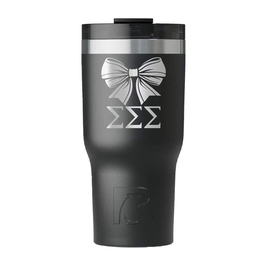 Tri Sigma RTIC 20 oz Essential Ceramic Lined Tumbler - Bow