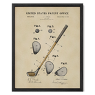 Golf Club US Patent Art Print | Sports Themed Dorm Decor | Campus Greek Fit