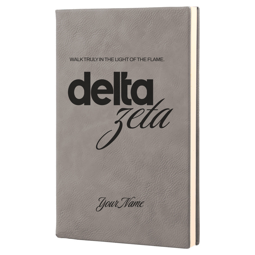 Delta Zeta Personalized Leatherette Notebook Journal | DZ