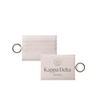 Kappa Delta Card Holder Vegan Leather Saffiano Finish - Traditional