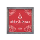 Alpha Chi Omega 12x12 Wood Framed Sign | Custom AXO Wall Art | Gifts