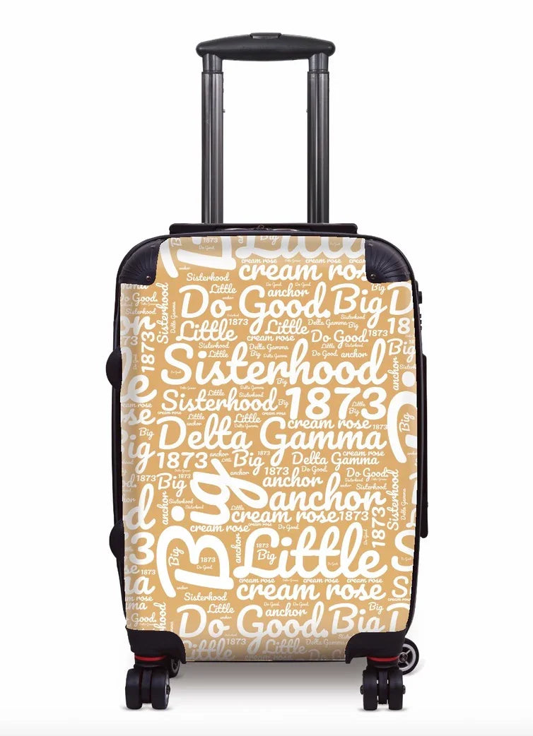 Delta Gamma Carry-on Suitcase - Expression Art Bronze Suitcases