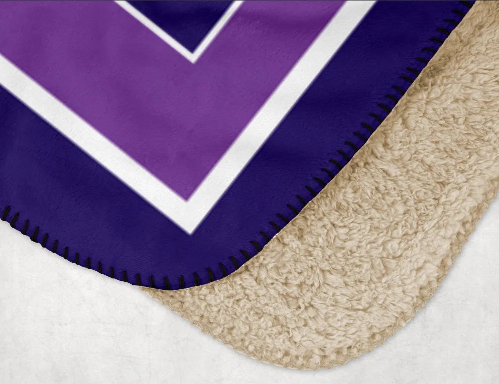 Tri Sigma XL 60x80 Sherpa Blanket - Geo Throw Blankets