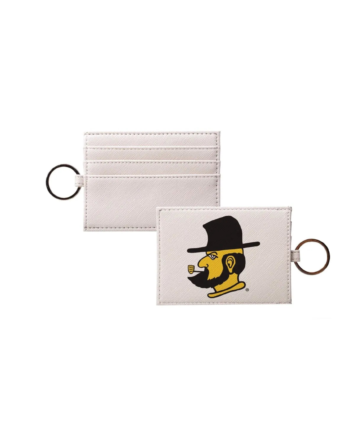 APP STATE Yosef Vegan Saffiano Leather Keychain Card Holder Travel Wallet