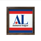 Assistance League 12x12 Wood Framed Sign - Stripes | Gifts & Decor