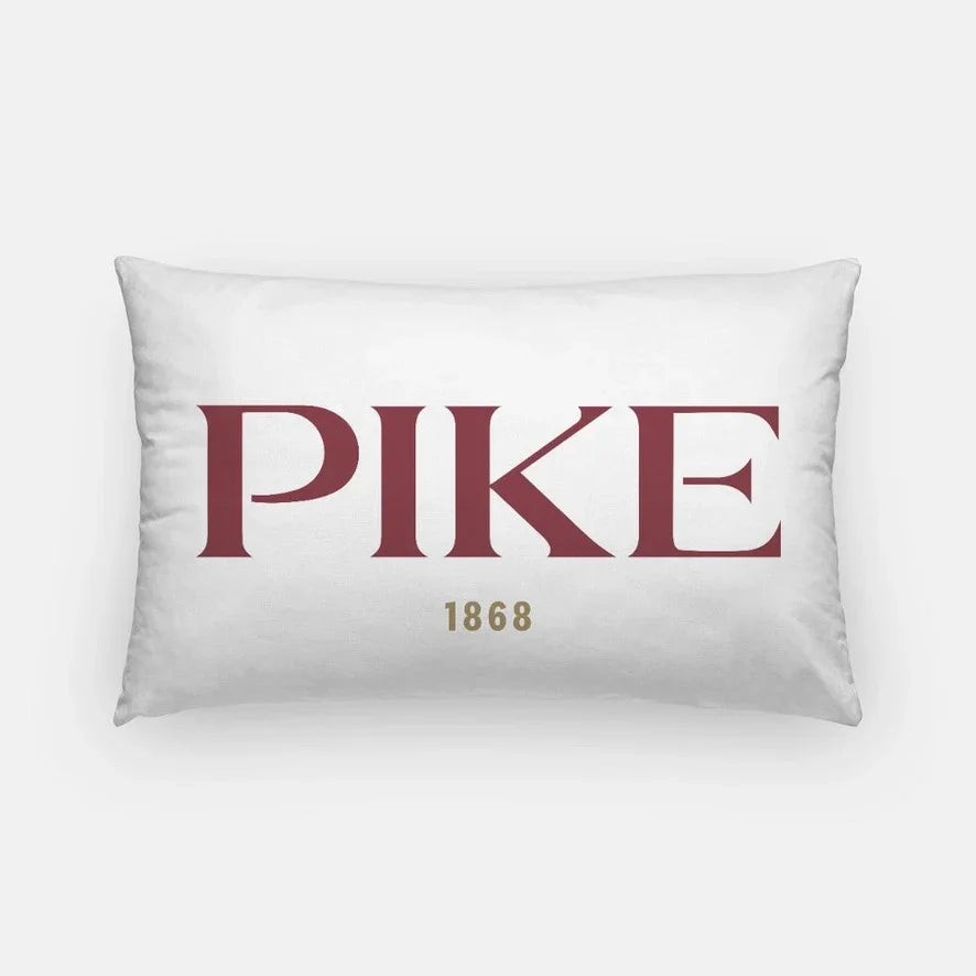 PIKE 1868 Lumbar Pillow Cover White Garnet Pillow Covers