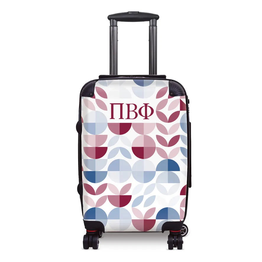 Pi Beta Phi 20" Carry-on Suitcase Luggage - Geo Petals | Pi Phi Gifts