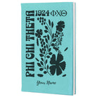 Phi Chi Theta Personalized Leatherette Notebook Journal - Retro Floral