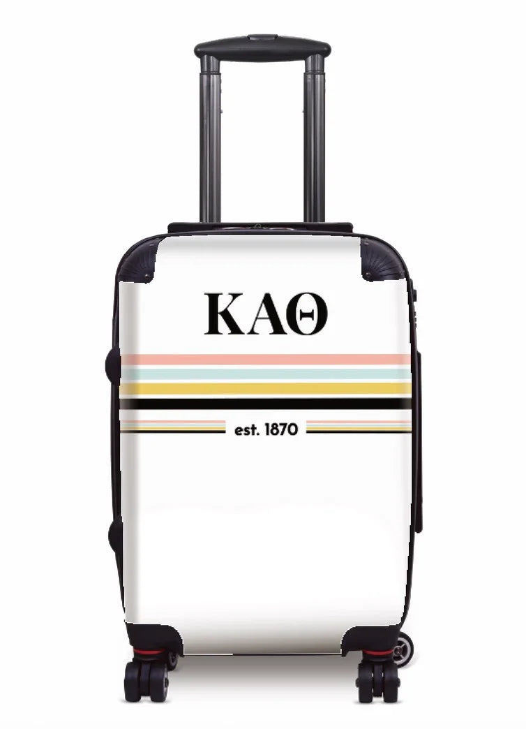 Kappa Alpha Theta Carry-on Suitcase - Preppy Stripes Suitcases