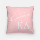 Kaydee 18" Throw Pillow Cover | Custom Kappa Delta Gifts & Dorm Decor | Campus Greek Fit