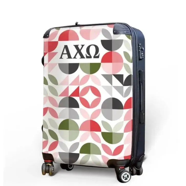Alpha Chi Omega Carry-on Suitcase - Geo Petals Suitcases