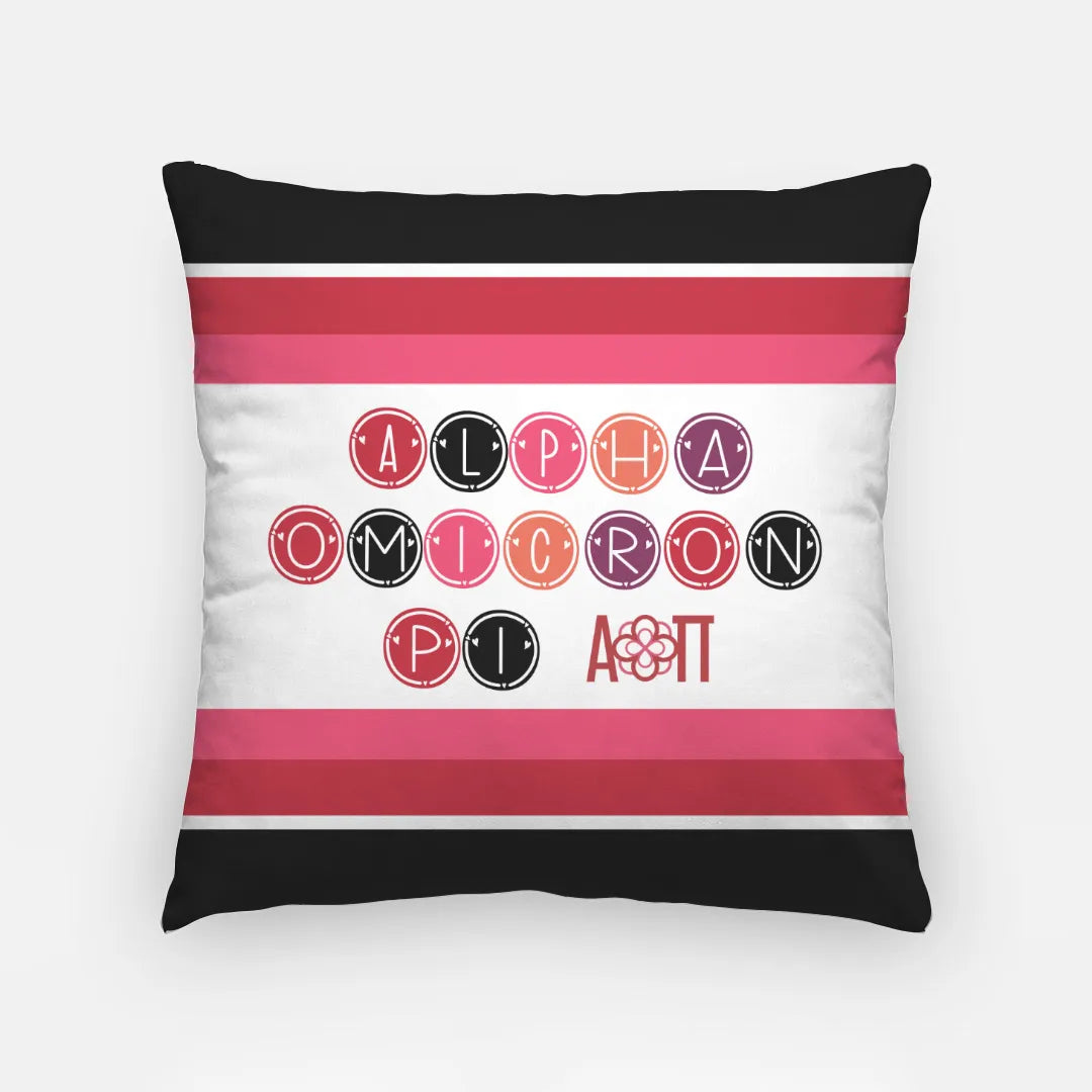 Alpha Omicron Pillow Cover - Dots 18" | Gift Shop | Merchandise | Dorm Decor | Festive Fit Home