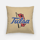 University of Tulsa Throw Pillow Cover - Gold Primary Logo 18" | Gifts and Decor | Festive Fit Home