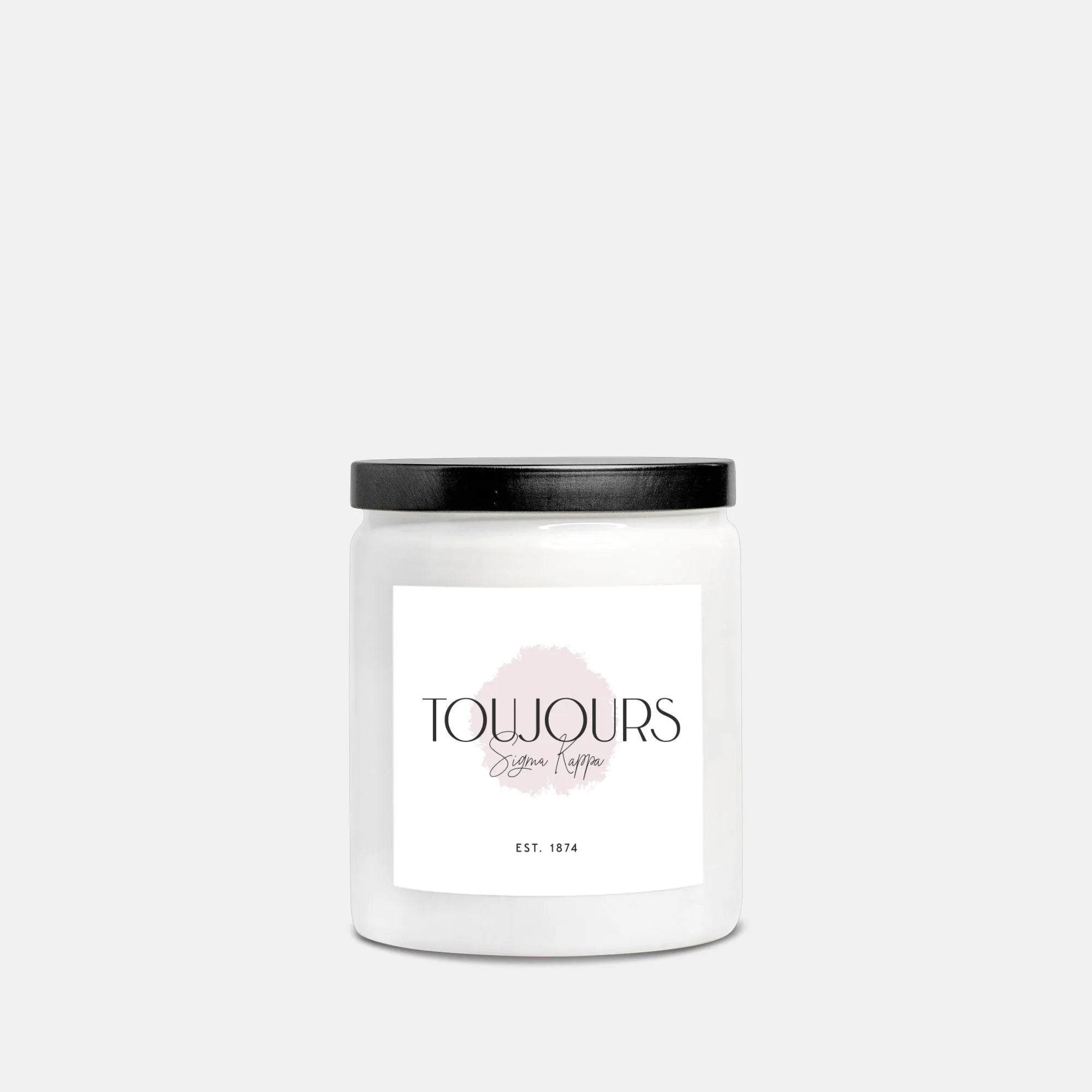 Toujours "Forever" Sigma Kappa Candle Ceramic 8oz | Custom Gifts | Festive Fit Home