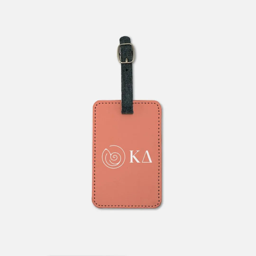Kappa Delta Confident Coral Luggage Tag (Set of 2) Luggage Tags