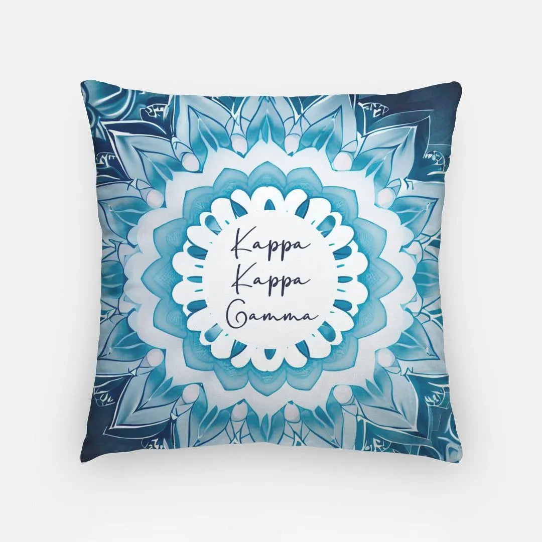 Kappa Kappa Gamma 18" Pillow Cover - Mandala | Custom KKG Gifts | Campus Greek Fit