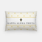 Kappa Alpha Theta Lumbar Pillow - Star Pattern | Custom Gifts & Decor | Campus Greek Fit