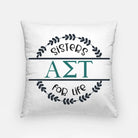 Alpha Sigma Tau Pillow Cover - Sisters for Life 18" | Official Gift Shop