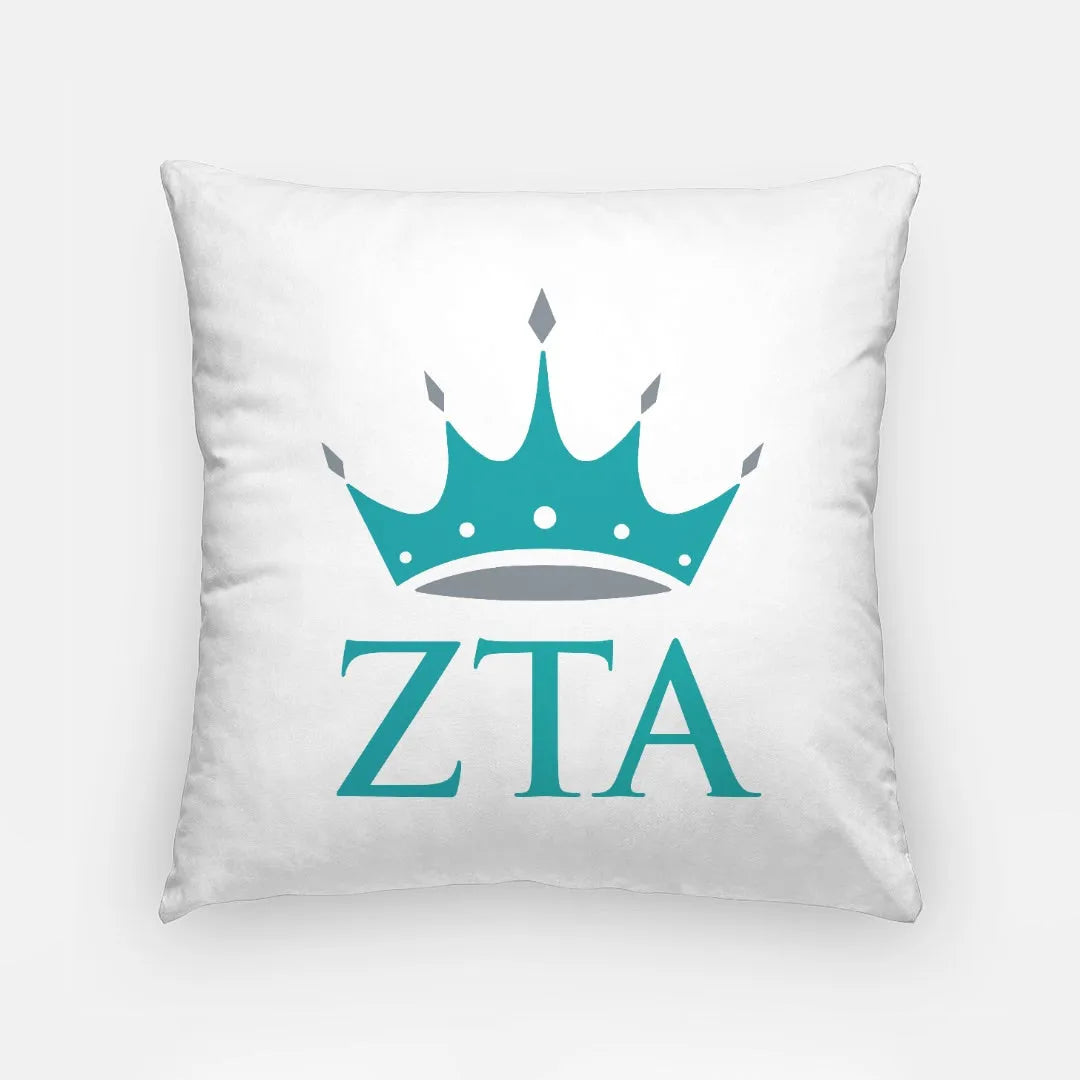 Zeta Tau Alpha Traditional Throw Pillow Cover 18" | Official Gifts | Merchandise and Dorm Decor