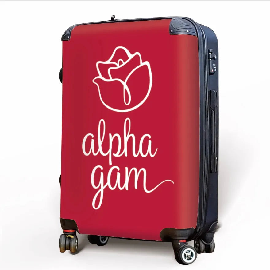 Alpha Gam Carry-on Suitcase -Rose Suitcases