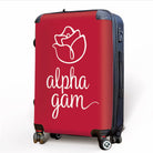 Alpha Gam 20" Carry-on Suitcase Luggage -Rose Icon | AGD Travel Gifts