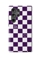 Sigma Kappa Samsung Galaxy 24, 23 Mobile Phone Case - Purple Check