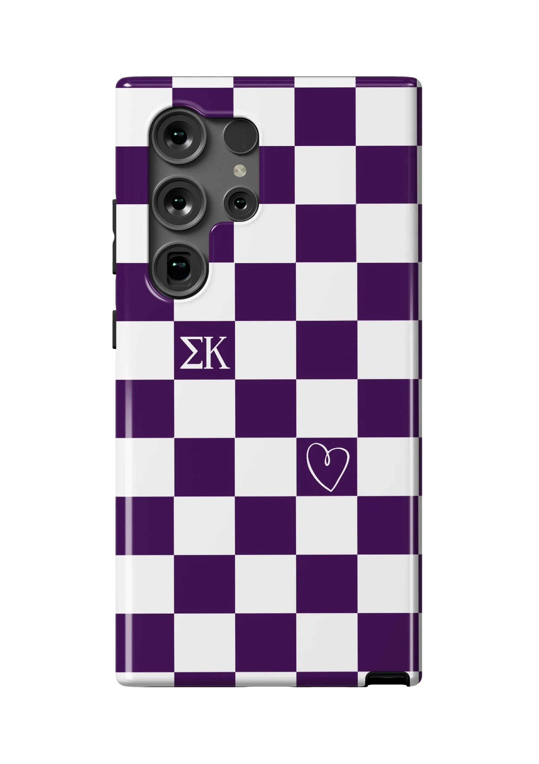 Sigma Kappa Samsung Galaxy 24, 23 Mobile Phone Case - Purple Check