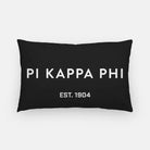 Pi Kappa Phi 1904 Lumbar Pillow Cover Black White Pillow Covers