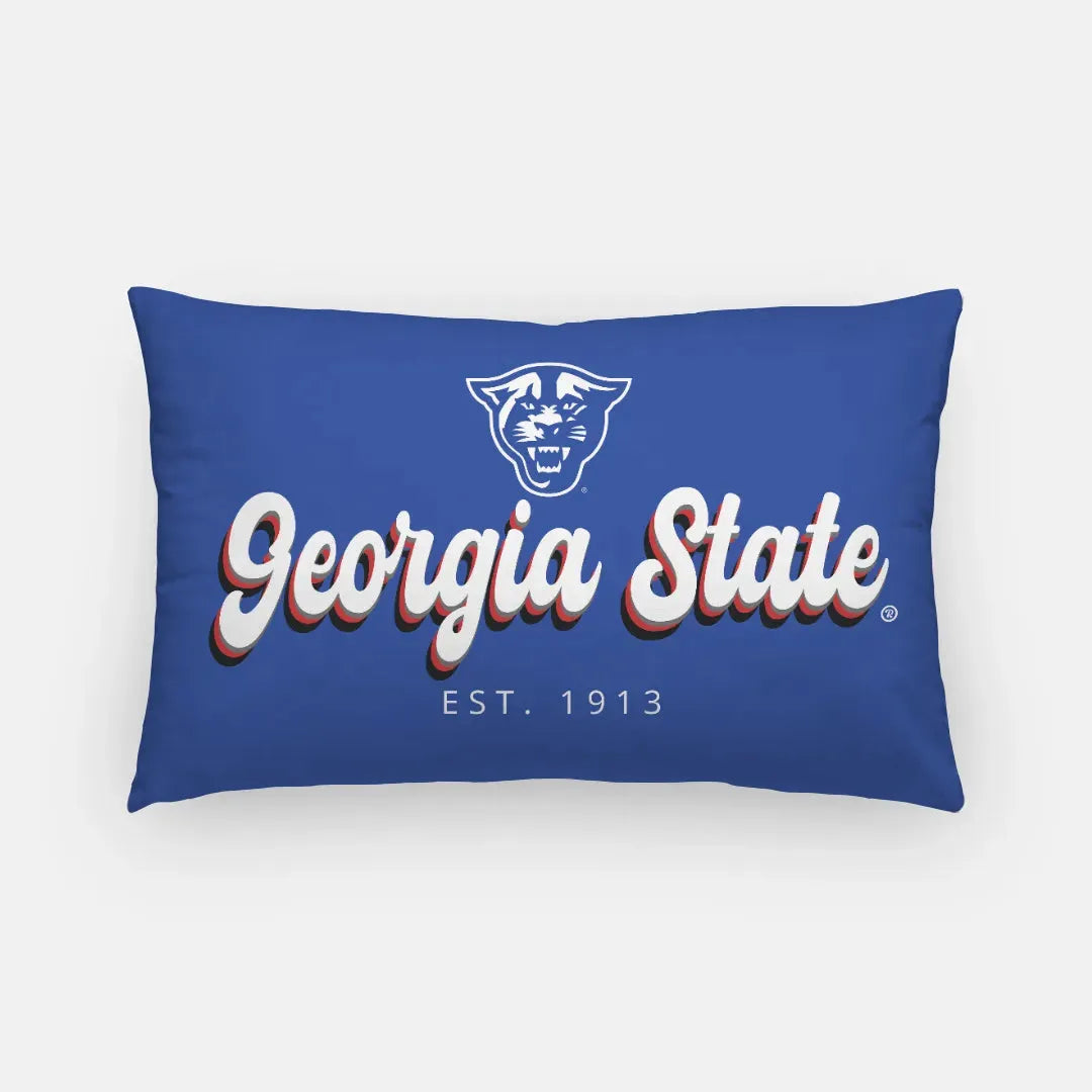 Georgia State University Lumber Throw Pillow Cover - Retro Letters Pillow Covers