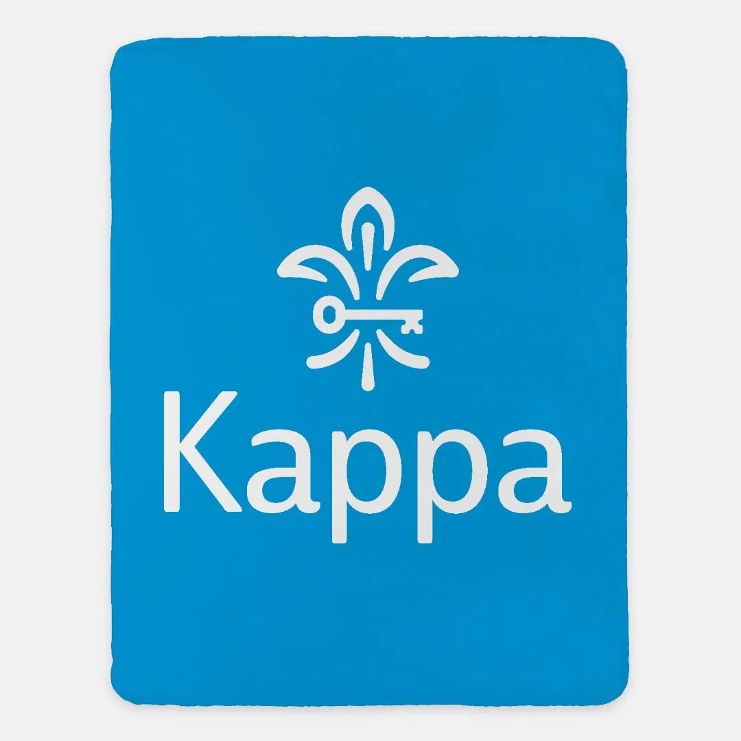 Kappa Sherpa Blanket - Gamma Blue - 60"x80" | Official Merchandise | Custom Gifts | Festive Fit Home