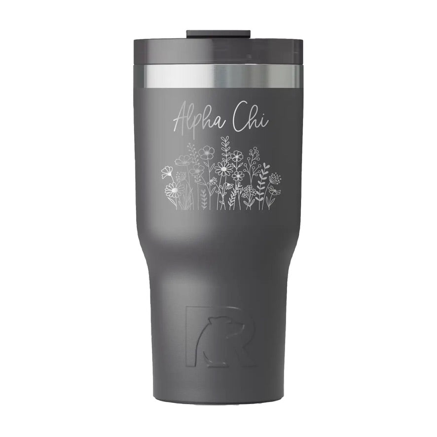 Alpha Chi Omega RTIC 20 oz Essential Tumbler - Wildflowers