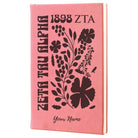 Zeta Tau Alpha Personalized Leatherette Notebook Journal Retro Floral