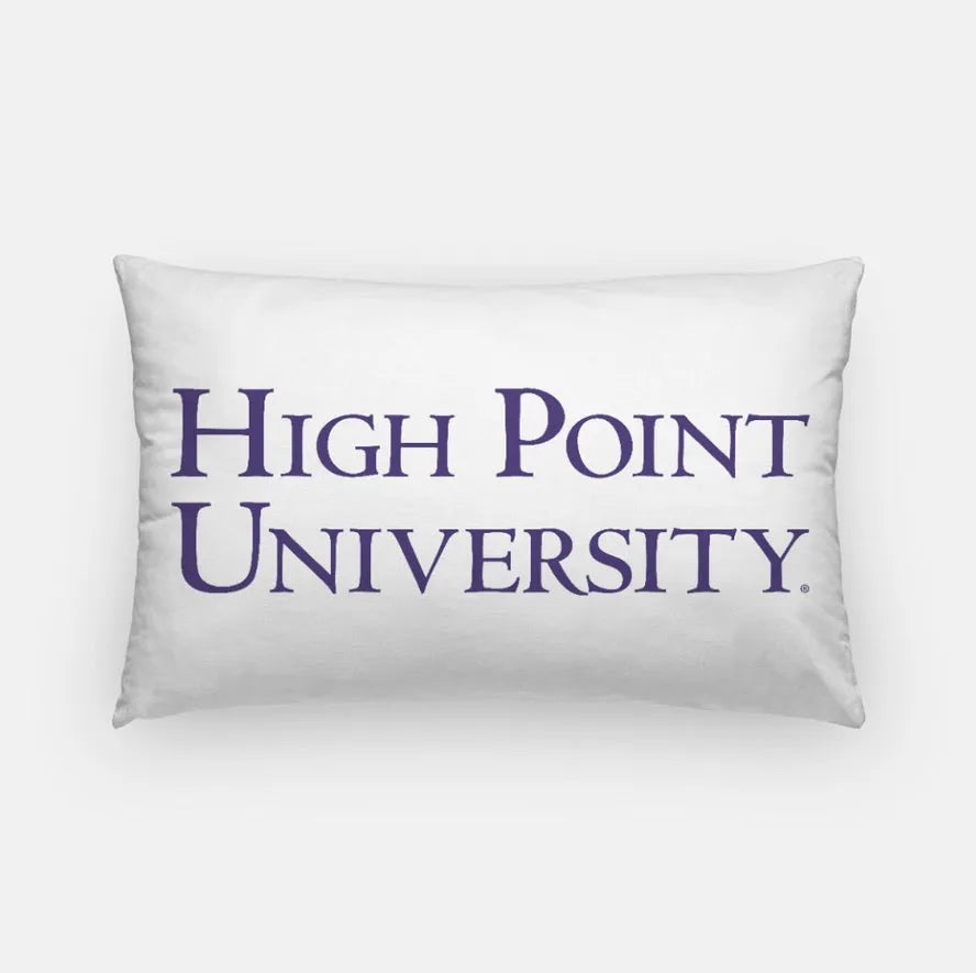 High Point University Traditional Lumbar Throw Pillow Cover White Pillow Covers