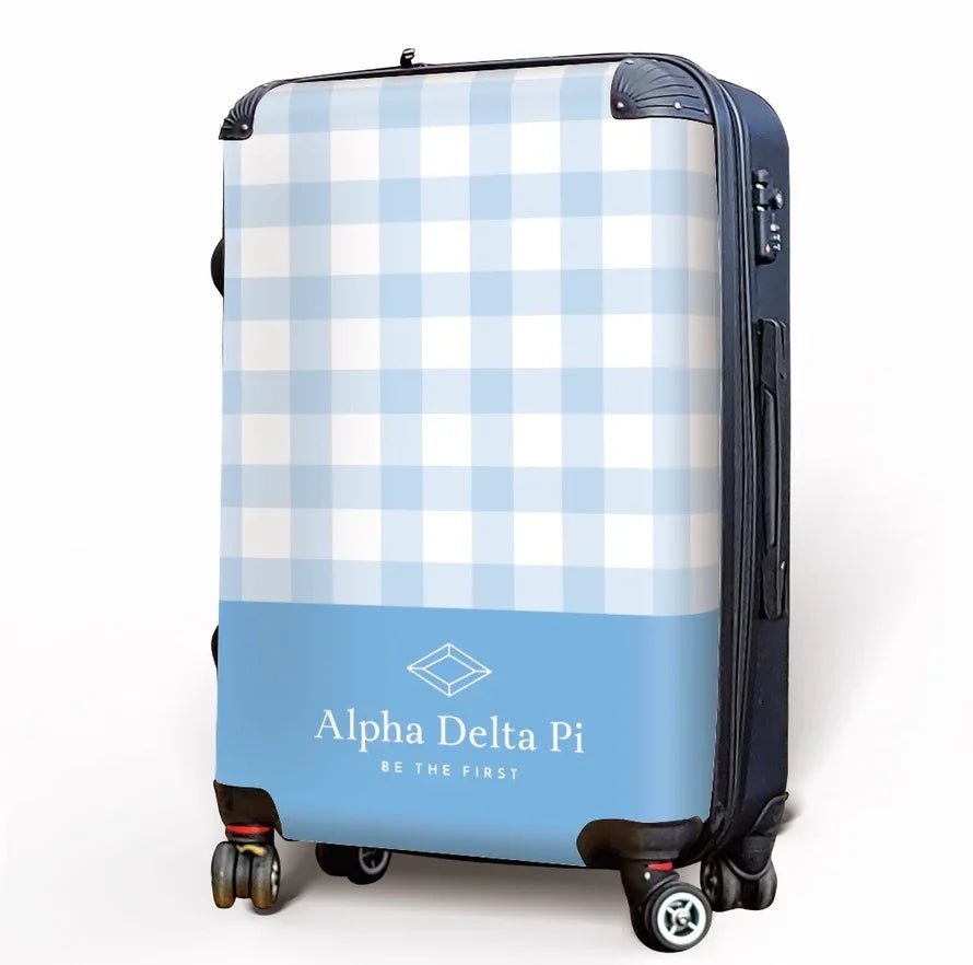 Alpha Delta Pi Carry-on Luggage - Gingham Suitcases