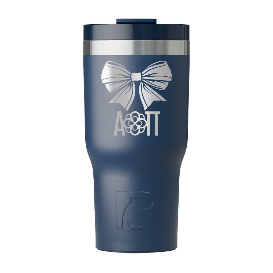 Alpha Omicron Pi RTIC 20 oz Essential Ceramic Lined Tumbler - Bow