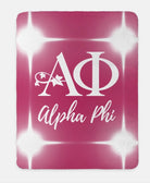 Alpha Phi XL 60x80 Sherpa Blanket - Flashing Lights | APhi Gifts