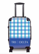 Tri Delta Carry-on Suitcase - Gingham Blue Suitcases